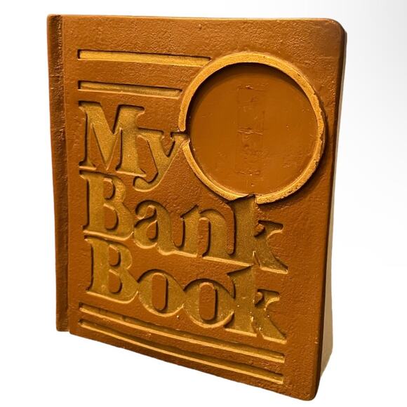 Vintage Book Savings Coin Piggy Bank MY BANK BOOK Ben Franklin Celebration - Picture 7 of 7